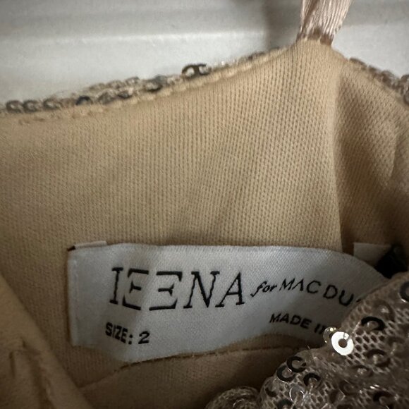 Mac Duggal Sequined Criss Cross Long Sleeve Gown Size 2 - Picture 10 of 11